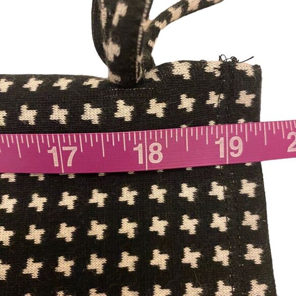 Talbots Black and White Pattern 3/4 Bow Sleeve Boatneck Sweater Sz L - Picture 12 of 13